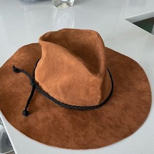 Altar’d State beige brown wide brim hat One Size